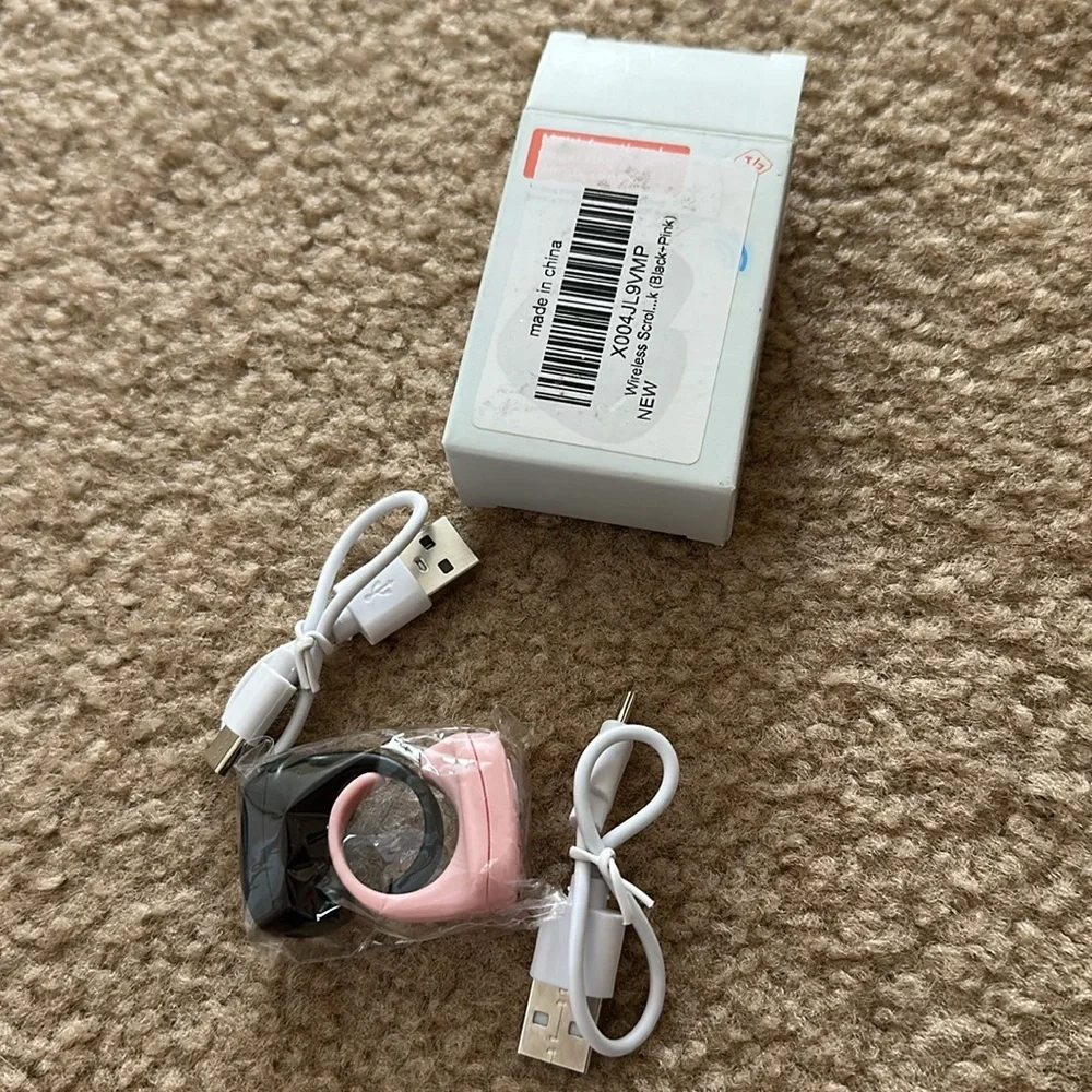 Black and Pink Bluetooth Remote Control Ring